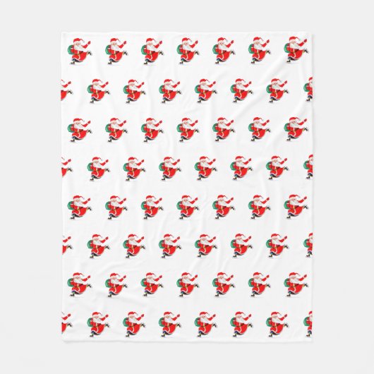 Santa Claus Christmas Fleece Blanket (Vorderseite)