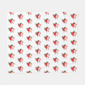 Santa Claus Christmas Fleece Blanket (Vorderseite (Horizontal))