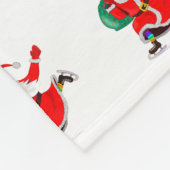 Santa Claus Christmas Fleece Blanket (Ecke)