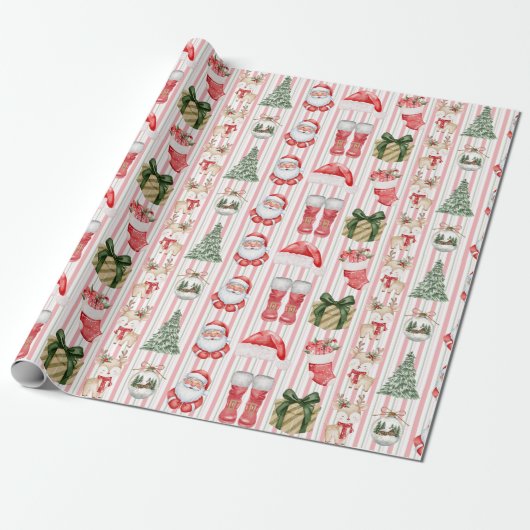 Santa Claus, Christmas Geschenkpapier (Ungerollt)