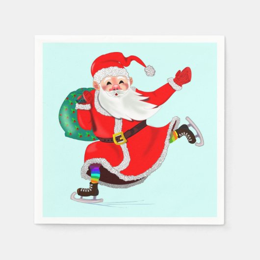 Santa Claus Christmas Napkins Serviette (Vorderseite)