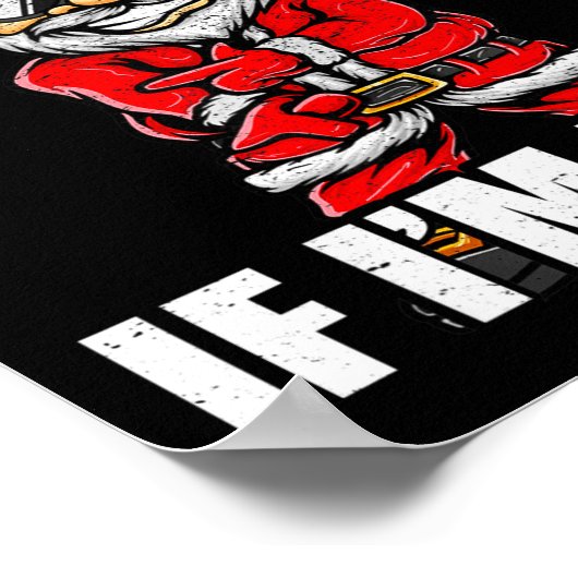 Santa Claus Christmas Naughty Shirt Adult Santa Cl Poster (Ecke)