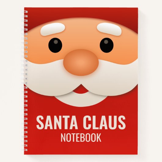 Santa Claus Christmas Notebook Hardcover Notizblock (Vorderseite)