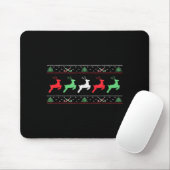Santa Claus Christmas Reindeer Horn Xmas Christmas Mousepad (Mit Mouse)
