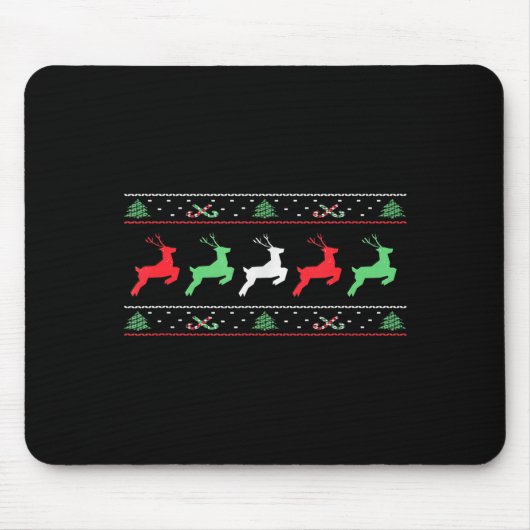 Santa Claus Christmas Reindeer Horn Xmas Christmas Mousepad (Vorne)