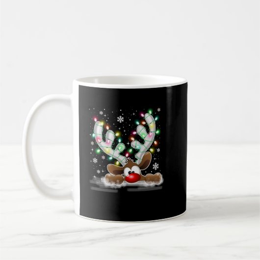 Santa Claus Christmas Rudolph Reindeer Red Nosed R Kaffeetasse (Links)
