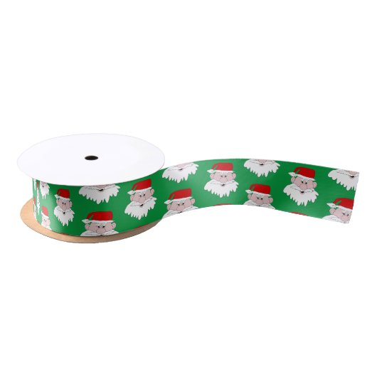 Santa Claus Christmas Satin Ribbon Satinband (Spule)