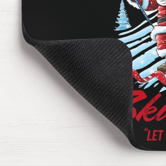 Santa Claus Christmas Snow Skiing At The North Pol Mousepad (Ecke)