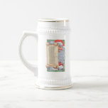 Santa Claus Christmas Stein Bierglas<br><div class="desc">Diese preisgekrönte Illustration zeigt Ihr Weihnachtsbaum in dieser Weihnachtszeit. Der Weihnachtsmann führt eine Bildtrolle mit dem geliebten Clement Clarke Moore Gedicht "Ein Besuch von St. Nikolaus" oder,  wie man es eher kennt,  "Das war die Nacht vor Weihnachten".</div>