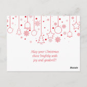 Santa Claus Christmas tree snow  Postcard Postkarte (Rückseite)