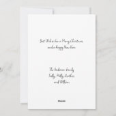 Santa Claus, Claus und Rudolph die Rentiere Feiertagskarte (Rückseite)