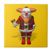 Santa Claus Clown Fliese (Vorderseite)