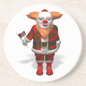Santa Claus Clown Getränkeuntersetzer (Vorne)