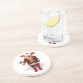 Santa Claus Clown Getränkeuntersetzer (Seite)