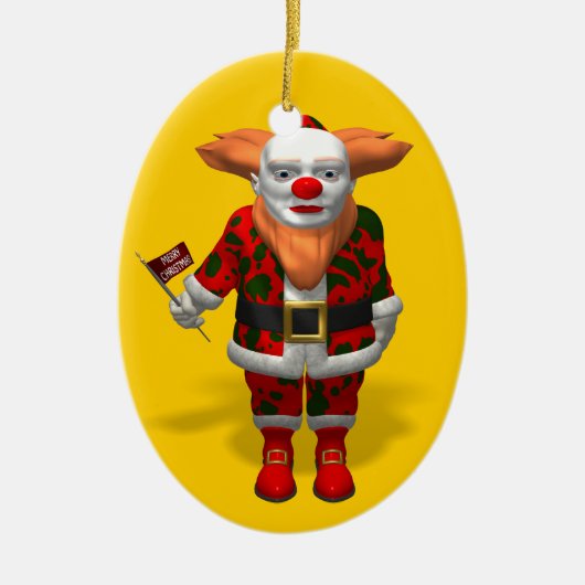 Santa Claus Clown Keramik Ornament (Vorne)