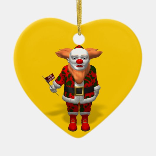 Santa Claus Clown Keramik Ornament (Vorne)