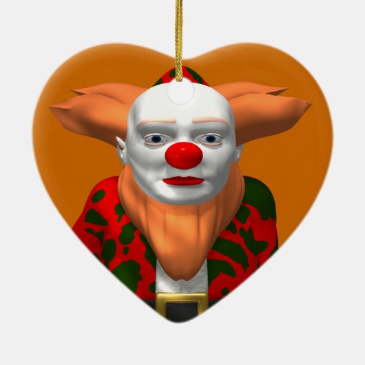 Santa Claus Clown Keramik Ornament (Hinten)