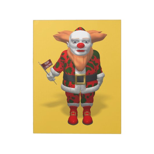 Santa Claus Clown Notizblock (Rotiert)