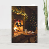 Santa Claus Coming Down the Chimney Karte (Vorderseite)