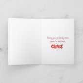 Santa Claus Coming Down the Chimney Karte (Innenseite)