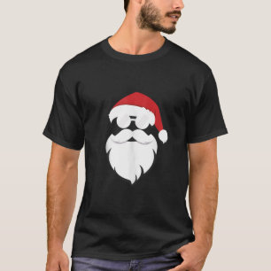 Santa Claus Cool Beard Hat Sonnenbrille Spaß Chris T-Shirt