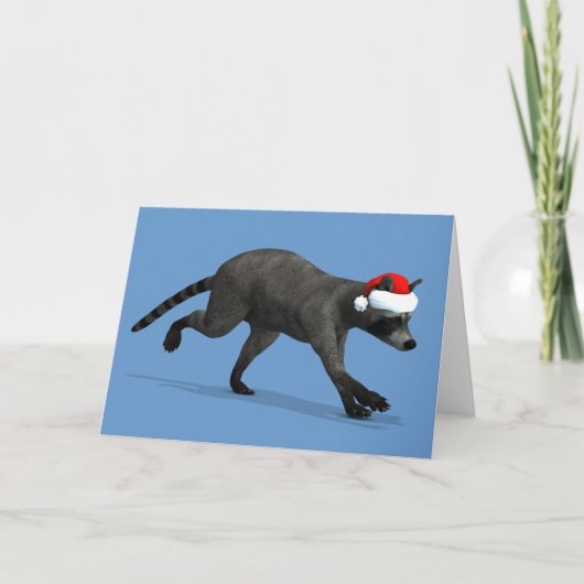 Santa Claus Coon Feiertagskarte (Vorderseite)