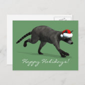 Santa Claus Coon Feiertagspostkarte (Vorne/Hinten)
