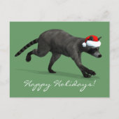 Santa Claus Coon Feiertagspostkarte (Vorderseite)