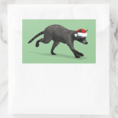 Santa Claus Coon Rechteckiger Aufkleber (Tasche)