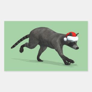 Santa Claus Coon Rechteckiger Aufkleber
