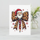 Santa Claus Coquette Bogen Schule Lehren Einladung (Stehend Vorderseite)