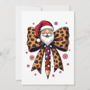 Santa Claus Coquette Bogen Schule Lehren Einladung