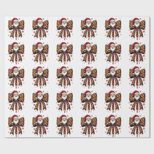 Santa Claus Coquette Bogen Schule Lehren Geschenkpapier (Flach)