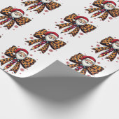 Santa Claus Coquette Bogen Schule Lehren Geschenkpapier (Ecke)