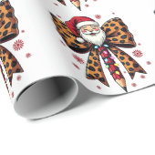 Santa Claus Coquette Bogen Schule Lehren Geschenkpapier (Rolleneckpunkt)