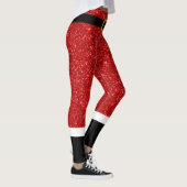 Santa Claus Costume Glitzer Weihnachten Leggings (Rechts)