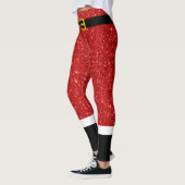 Santa Claus Costume Glitzer Weihnachten Leggings (Links)