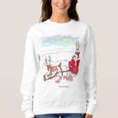 Santa Claus Coup Frauen weißes Sweatshirt (Vorderseite)