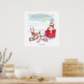 Santa Claus Coup mattes Poster (Küche)
