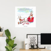 Santa Claus Coup mattes Poster (Heimbüro)