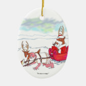 Santa Claus Coup oval ceramic ornament (Vorne)