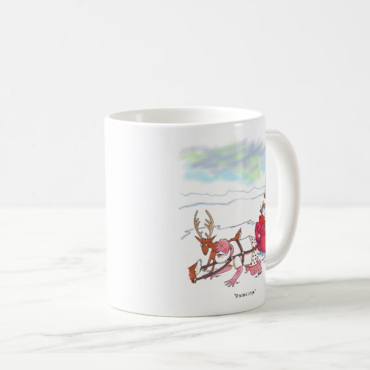 Santa Claus Coup zweiseitige Tasse (VorderseiteRechts)