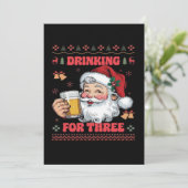 Santa Claus Couple Chirstmas Dankeskarte (Stehend Vorderseite)