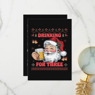 Santa Claus Couple Chirstmas Dankeskarte