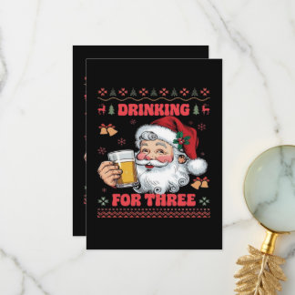 Santa Claus Couple Chirstmas Dankeskarte