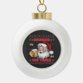 Santa Claus Couple Chirstmas Keramik Kugel-Ornament (Vorderseite)