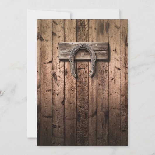 Santa Claus Cowboy Art Einladung (Rückseite)