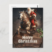Santa Claus Cowboy Art Postkarte (Vorne/Hinten)