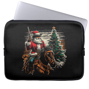 Santa Claus Cowboy - Vintage Weihnachtsbaum Cowboy Laptopschutzhülle