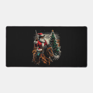 Santa Claus Cowboy - Vintage Weihnachtsbaum Cowboy Schreibtischunterlage